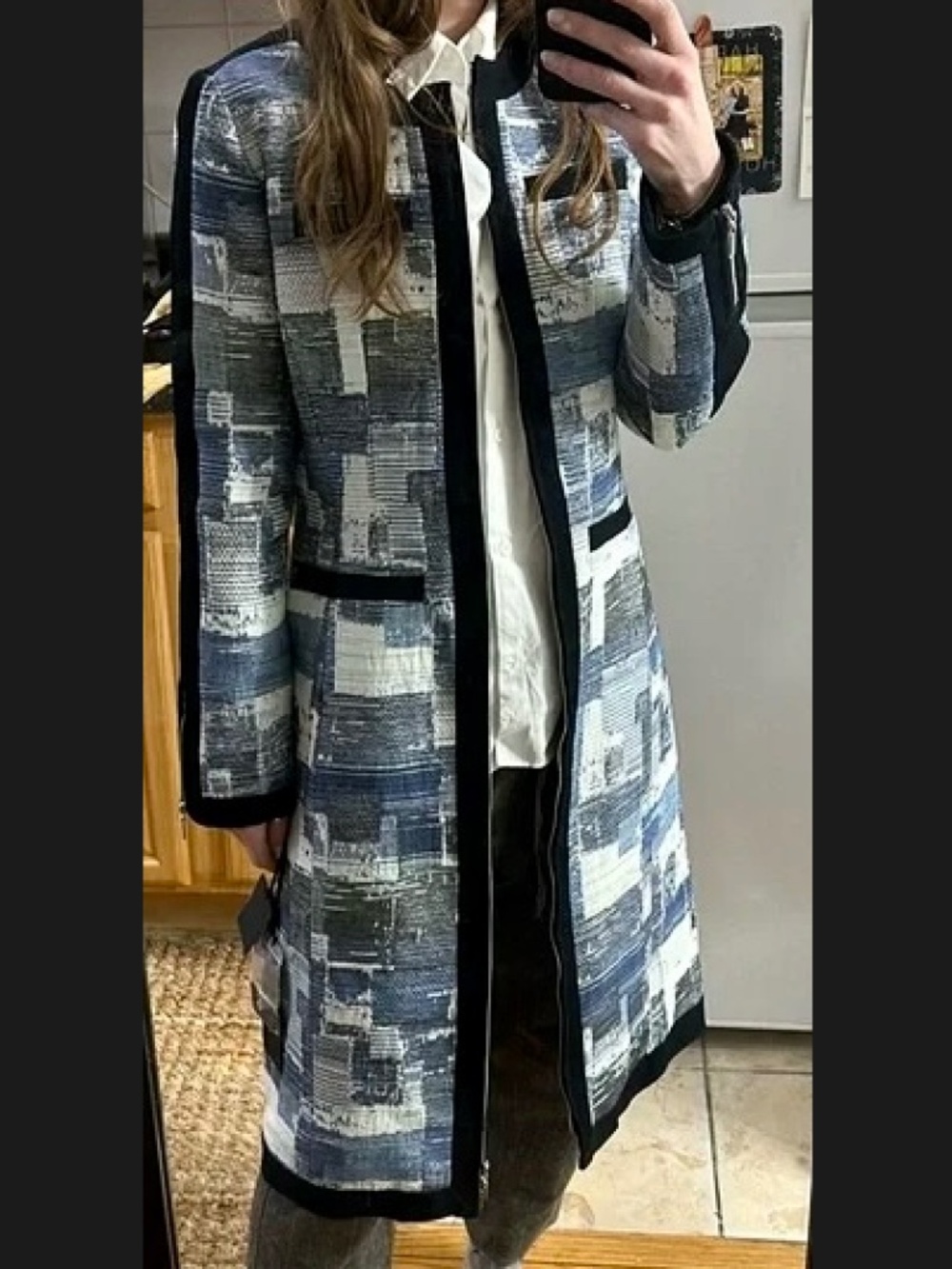 NWT Carlisle Anya Patch Denim Midi Jacket - Gorgeous! - Picture 2 of 7